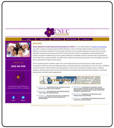CNUC CANCER NETWORK WEBPAGE